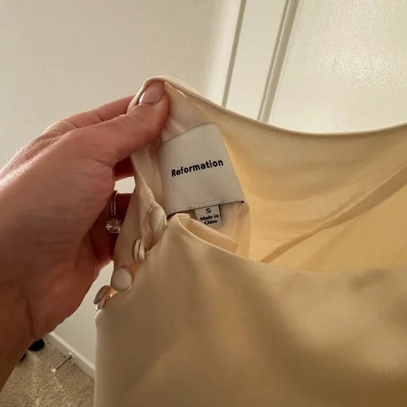 Reformation Cream Silk Maxi Dress - Picture 6 of 13